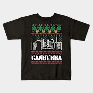 Canberra Australia Ugly Christmas Kids T-Shirt